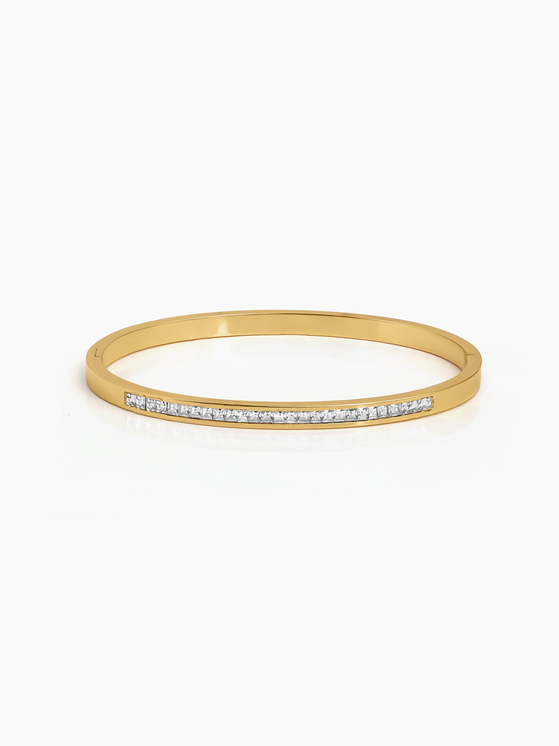 Eloria Diamond 18K Gold Tone Plated Women's Band Bracelet