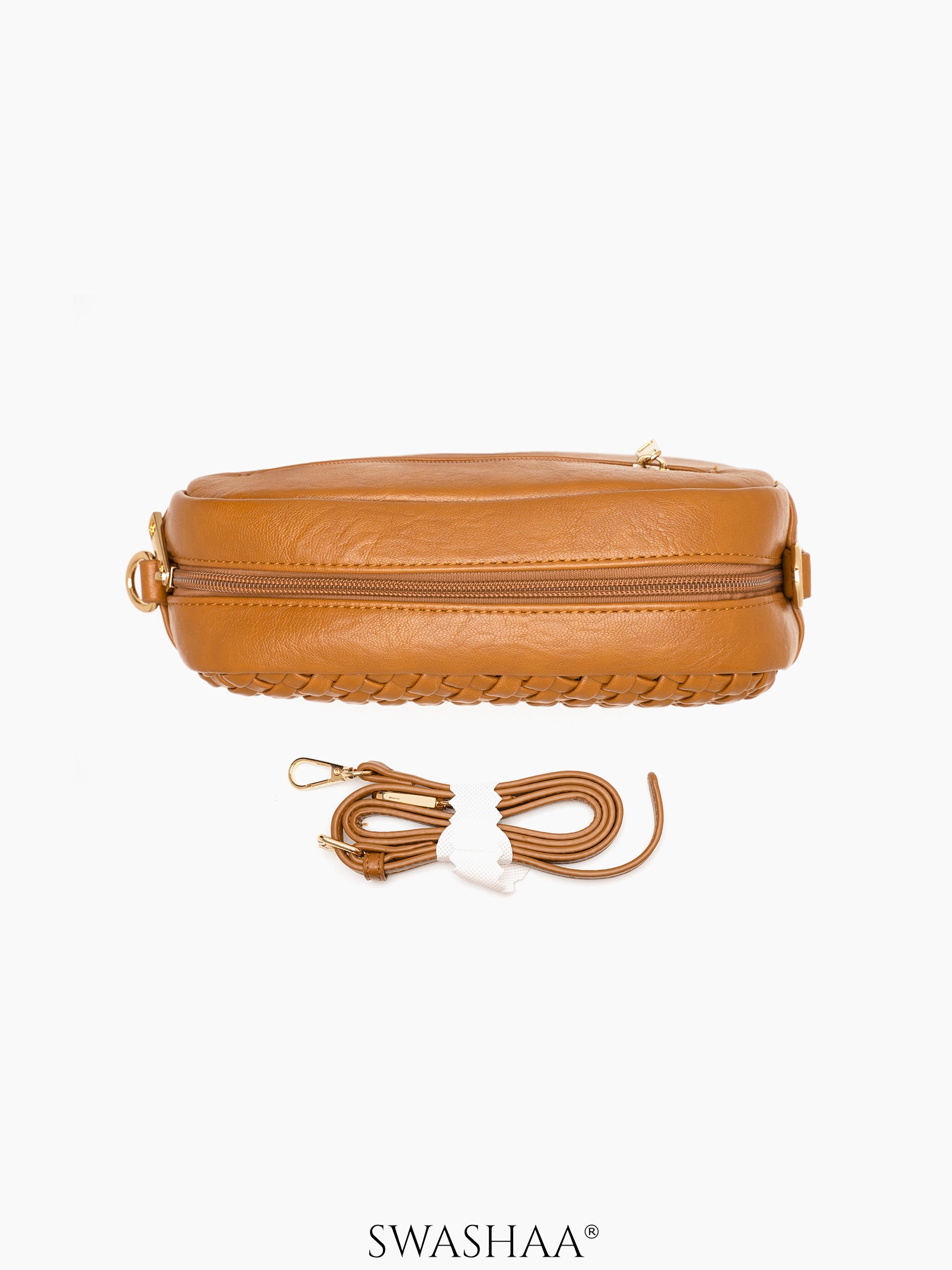 Elowen Leather Sling Bag - Swashaa