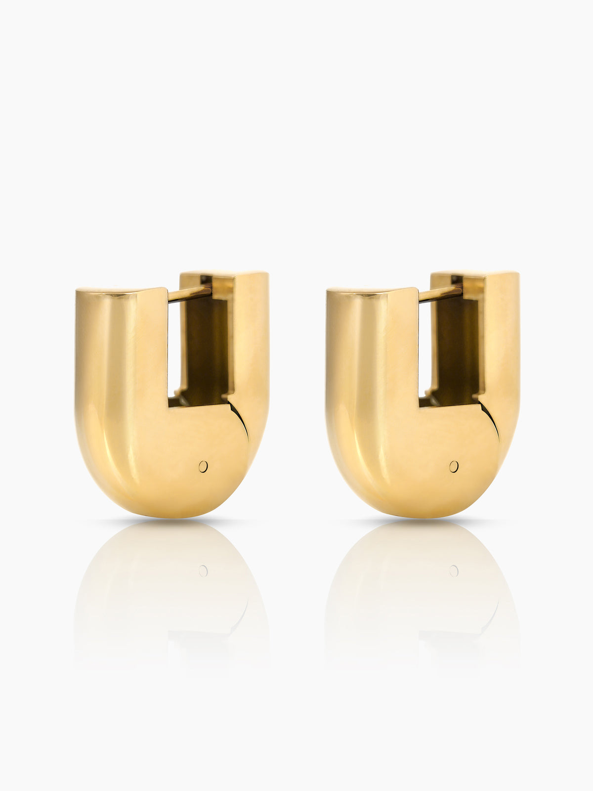 Elva Chunky Half Hoop 18K Gold Plated Earrings