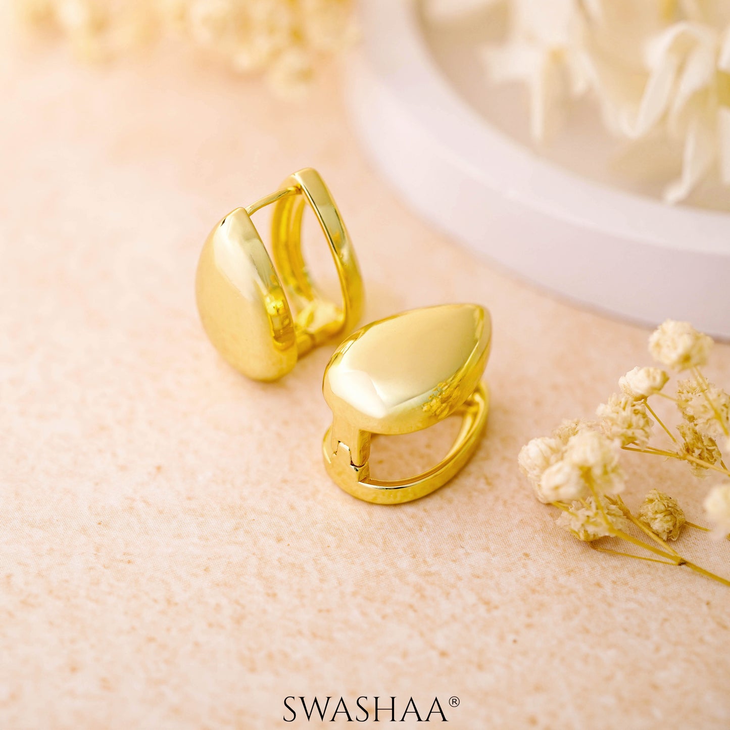 Elysia 18K Gold Plated Hoop Earrings