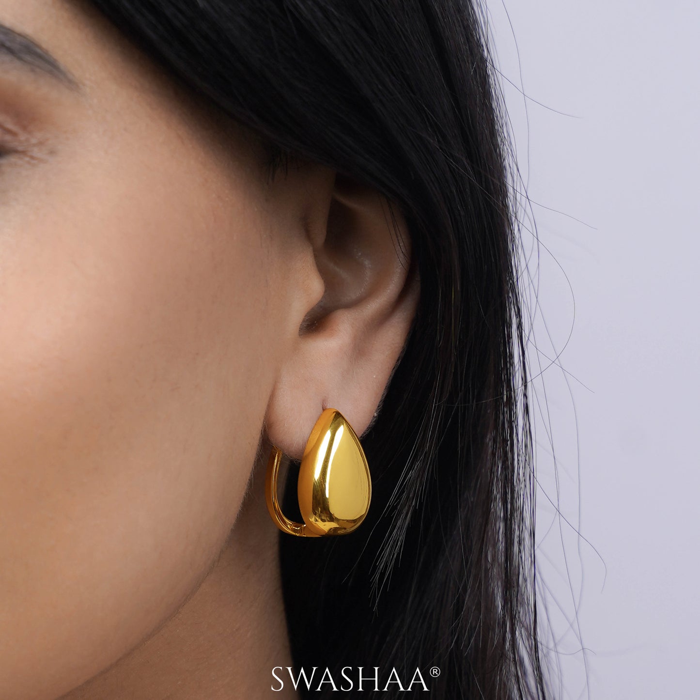 Elysia 18K Gold Plated Hoop Earrings