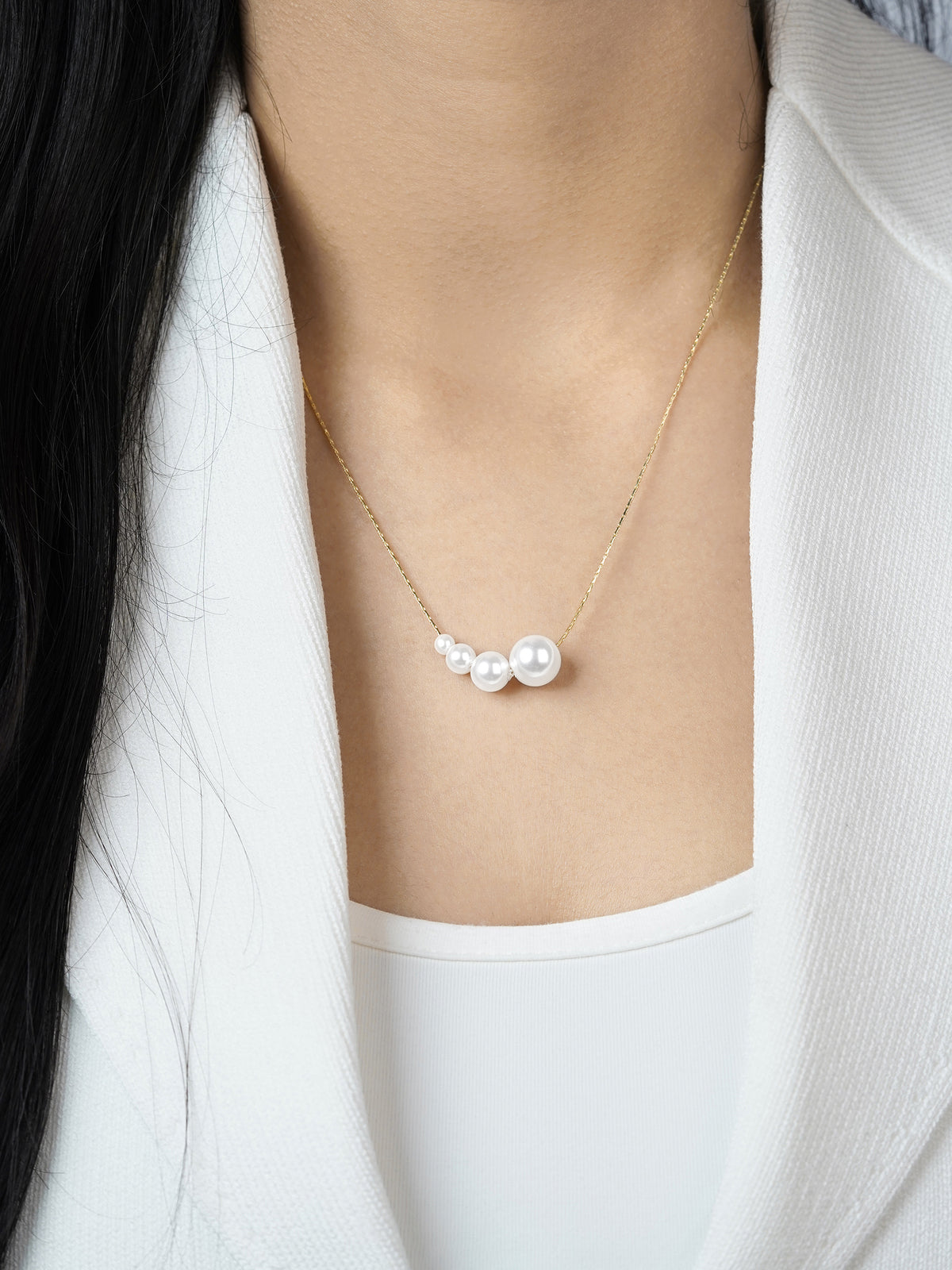 Erika Pearls Charm 18K Gold Plated Necklace