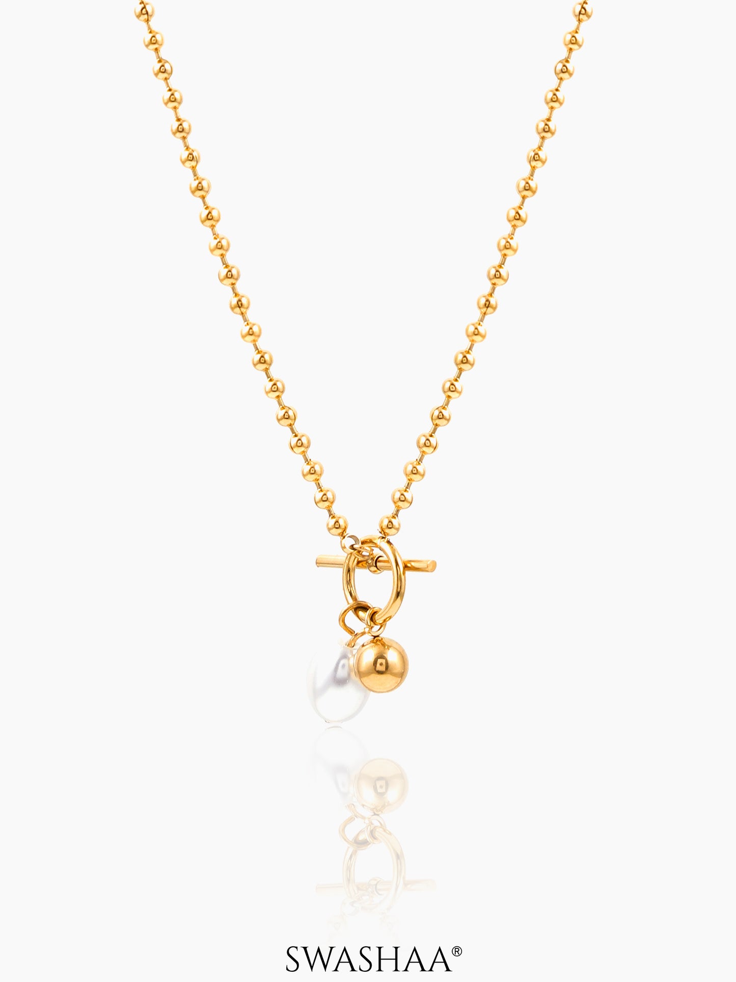 Evie Pearl 18K Gold Plated Necklace