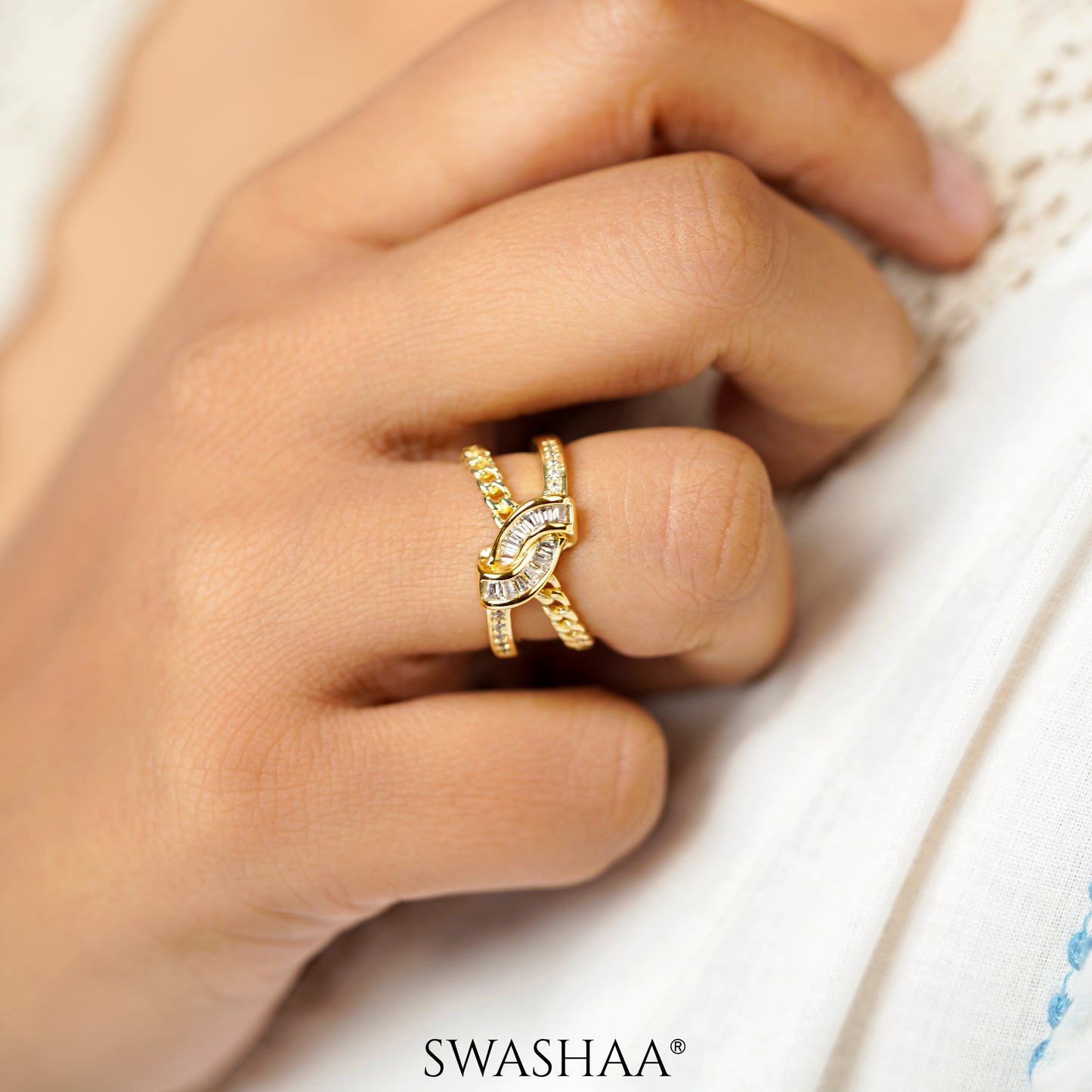 Faith 14K Gold Plated Ring