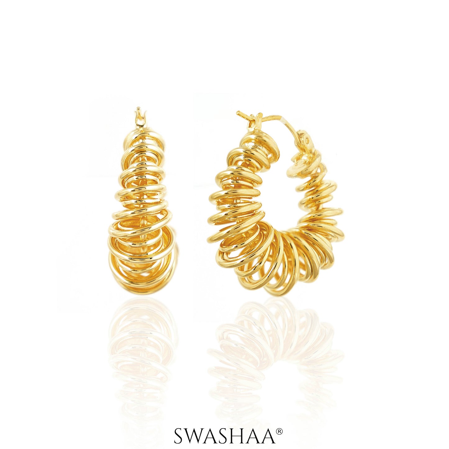 Fedella 18K Gold Plated Hoop Earrings