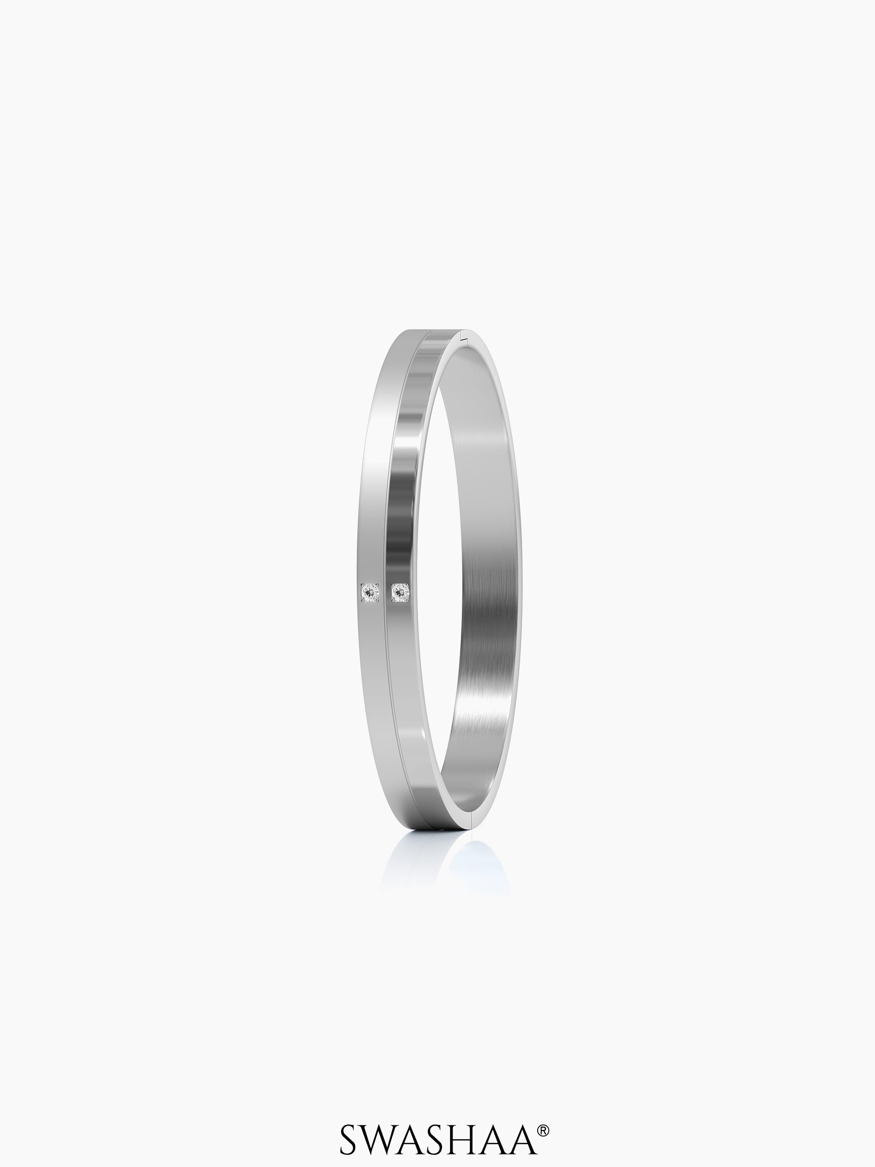 Felipe Twin Crystal Silver Men's Kada