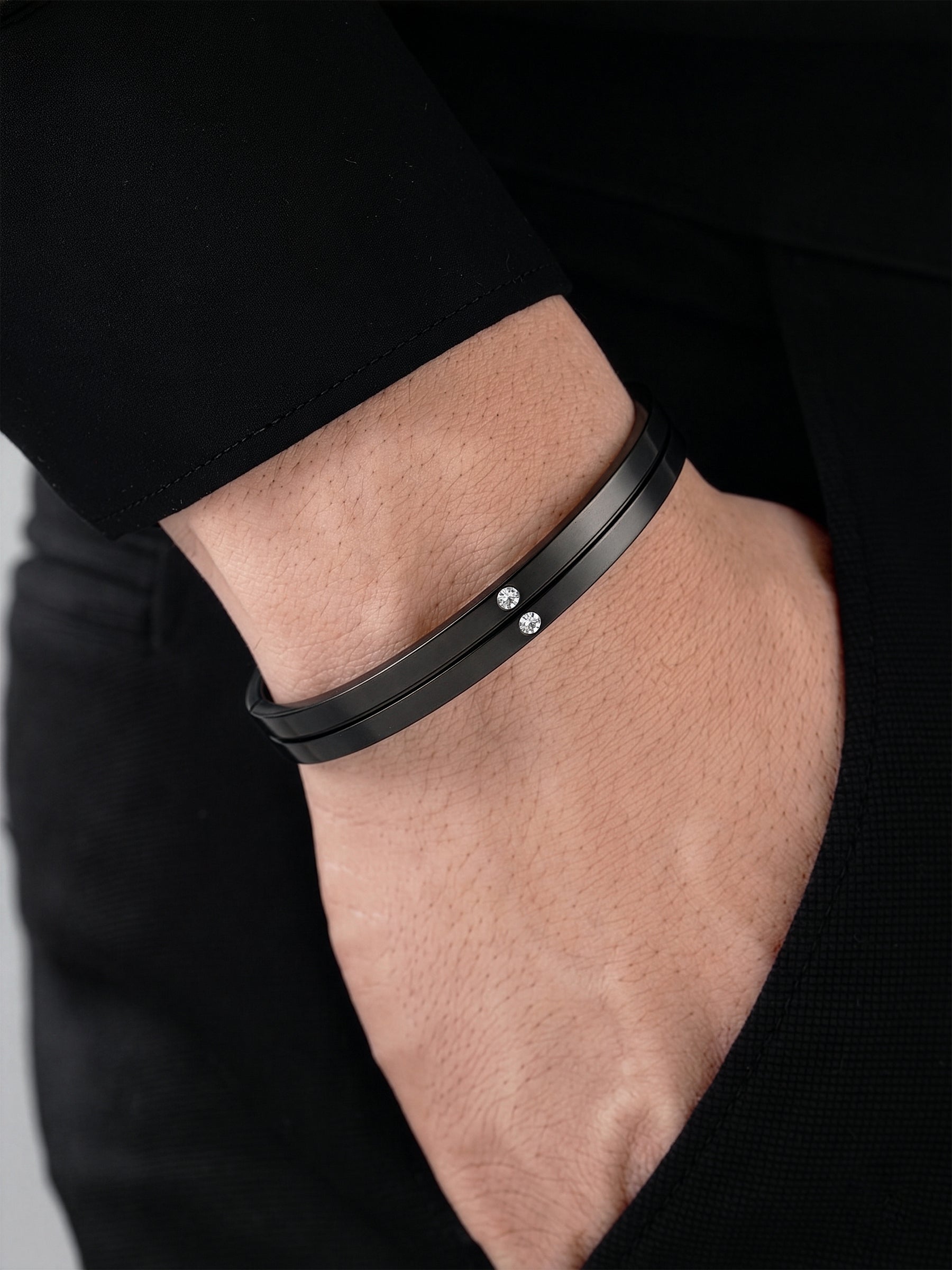 Felipe Black Men's Kada - Swashaa