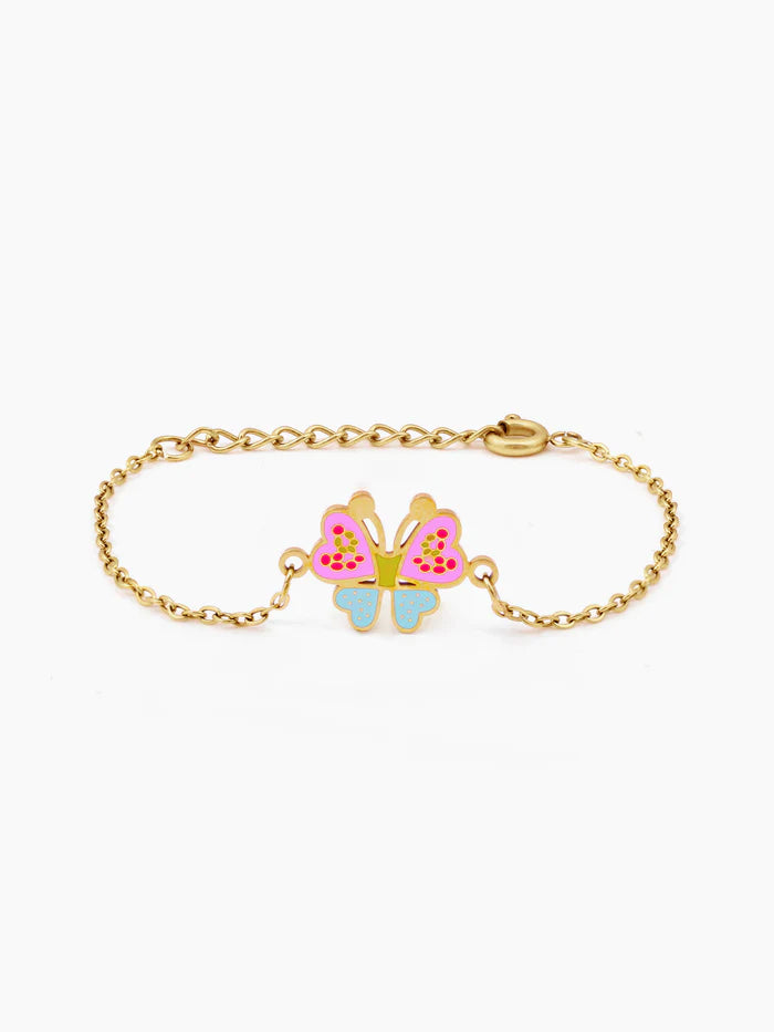 Floaty Butterfly 18K Gold Plated Kid's Loose Bracelet