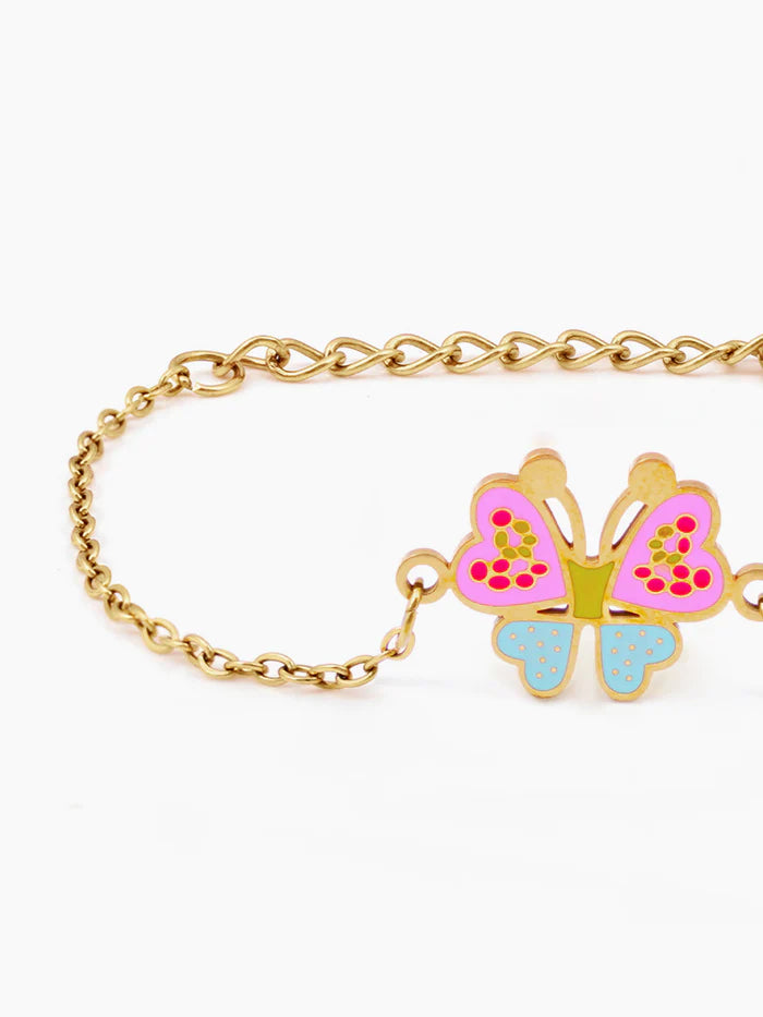 Floaty Butterfly 18K Gold Plated Kid's Loose Bracelet