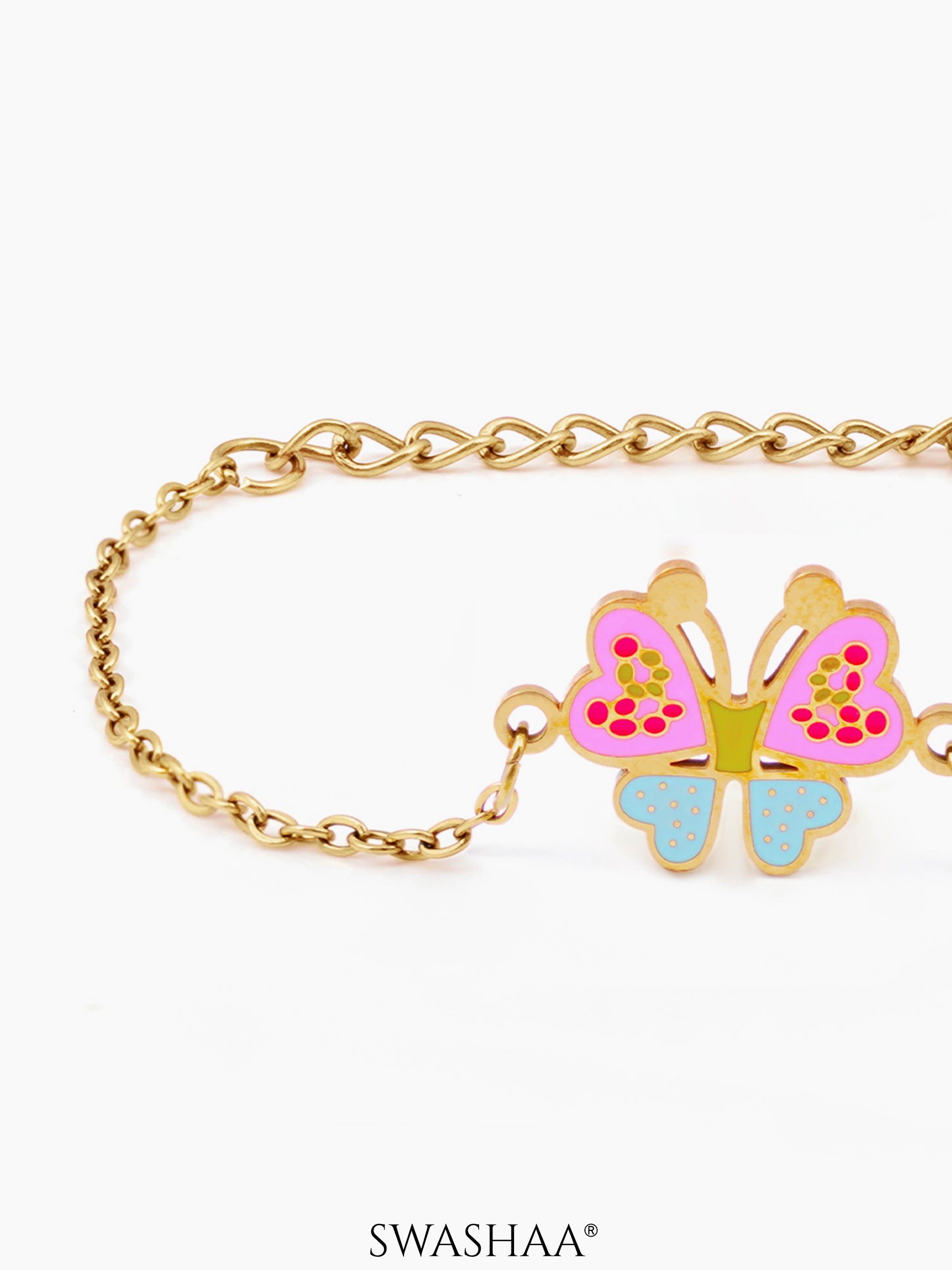 Floaty Butterfly 18K Gold Plated Kid's Loose Bracelet