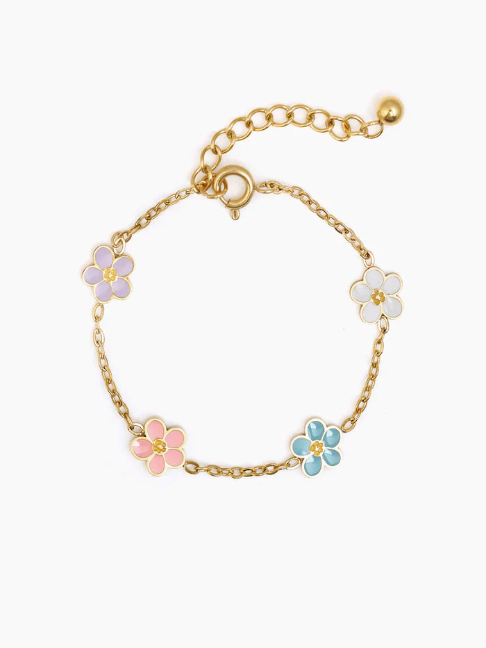Flower Pop 18K Gold Plated Kid's Loose Bracelet