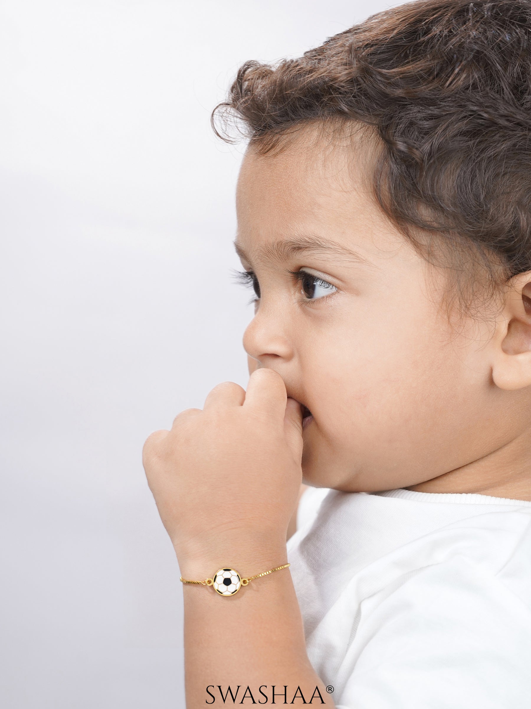 Football Charm 18K Gold Plated Kid's Bracelet