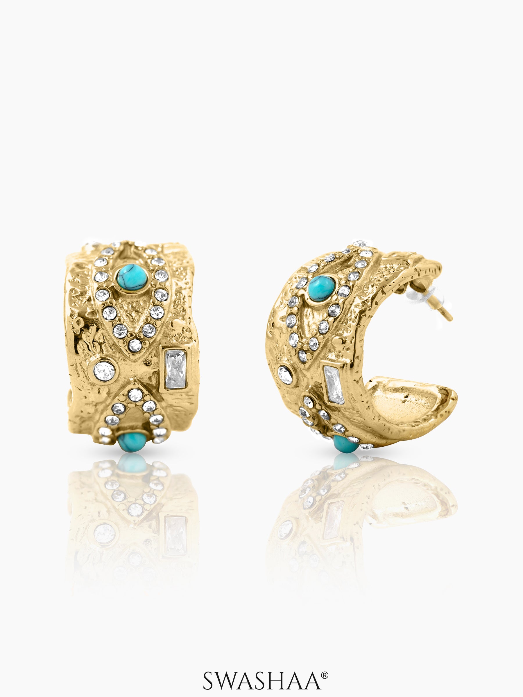 Fulvia Eye 18K Gold Plated Earrings