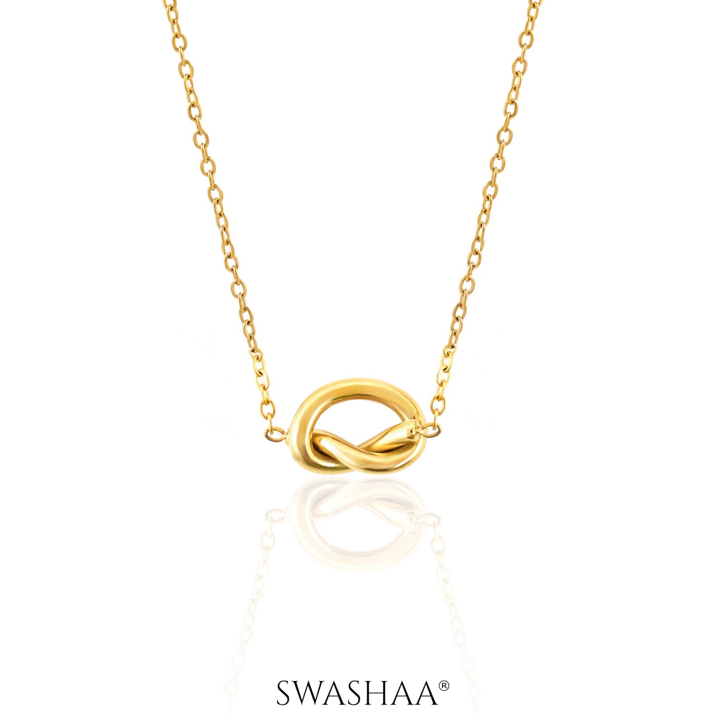 Gala Knot 18K Gold Plated Necklace