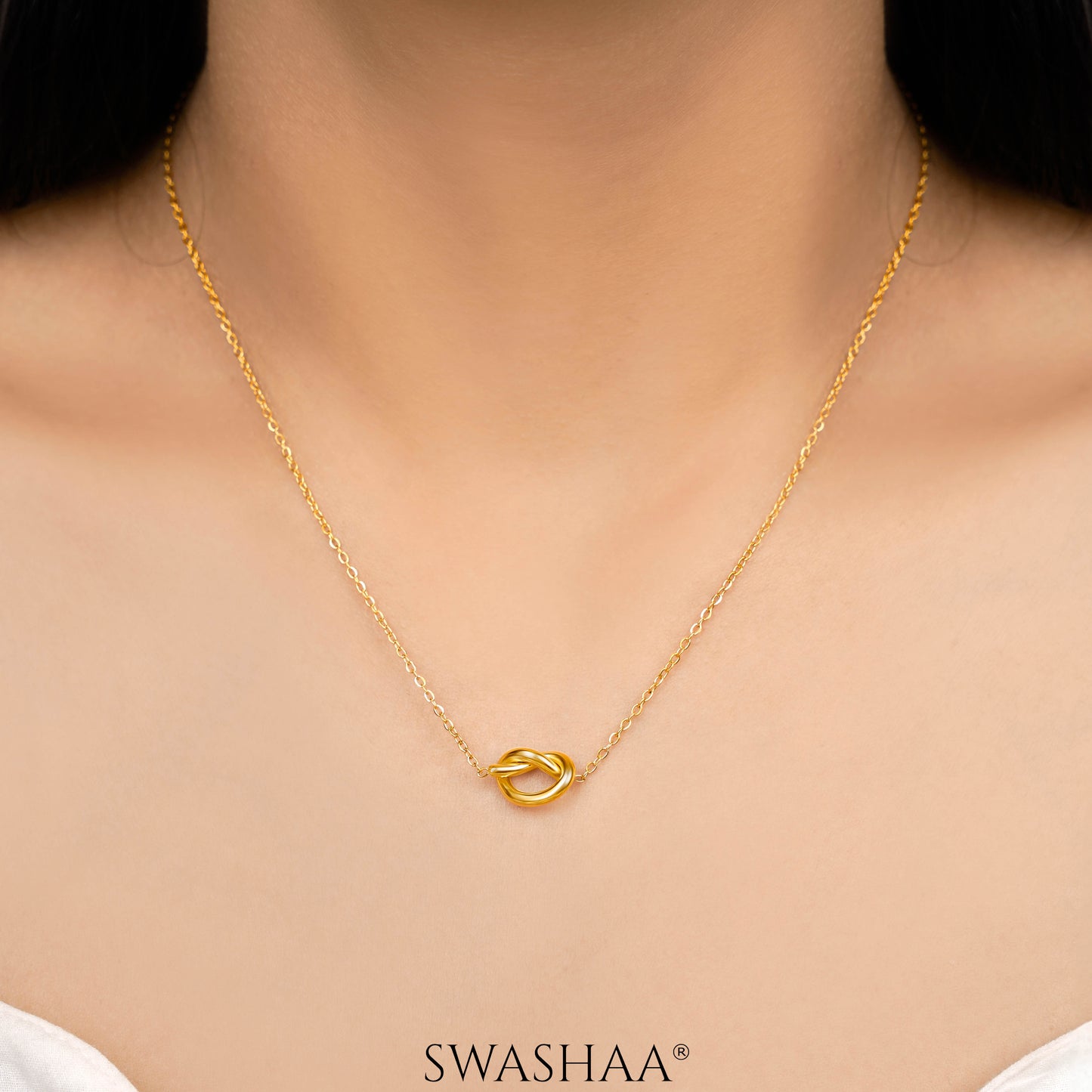 Gala Knot 18K Gold Plated Necklace
