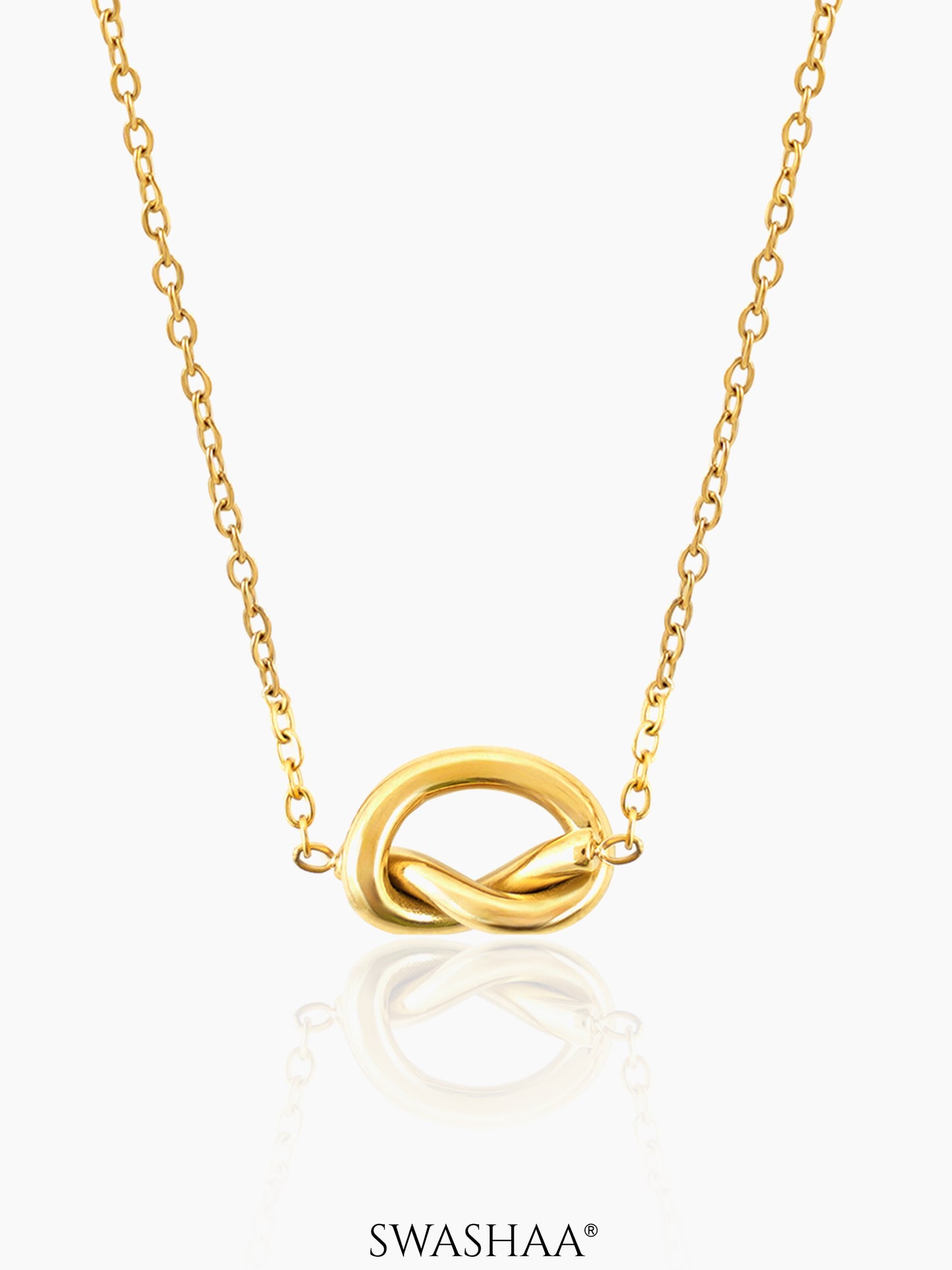 Gala Knot 18K Gold Plated Necklace