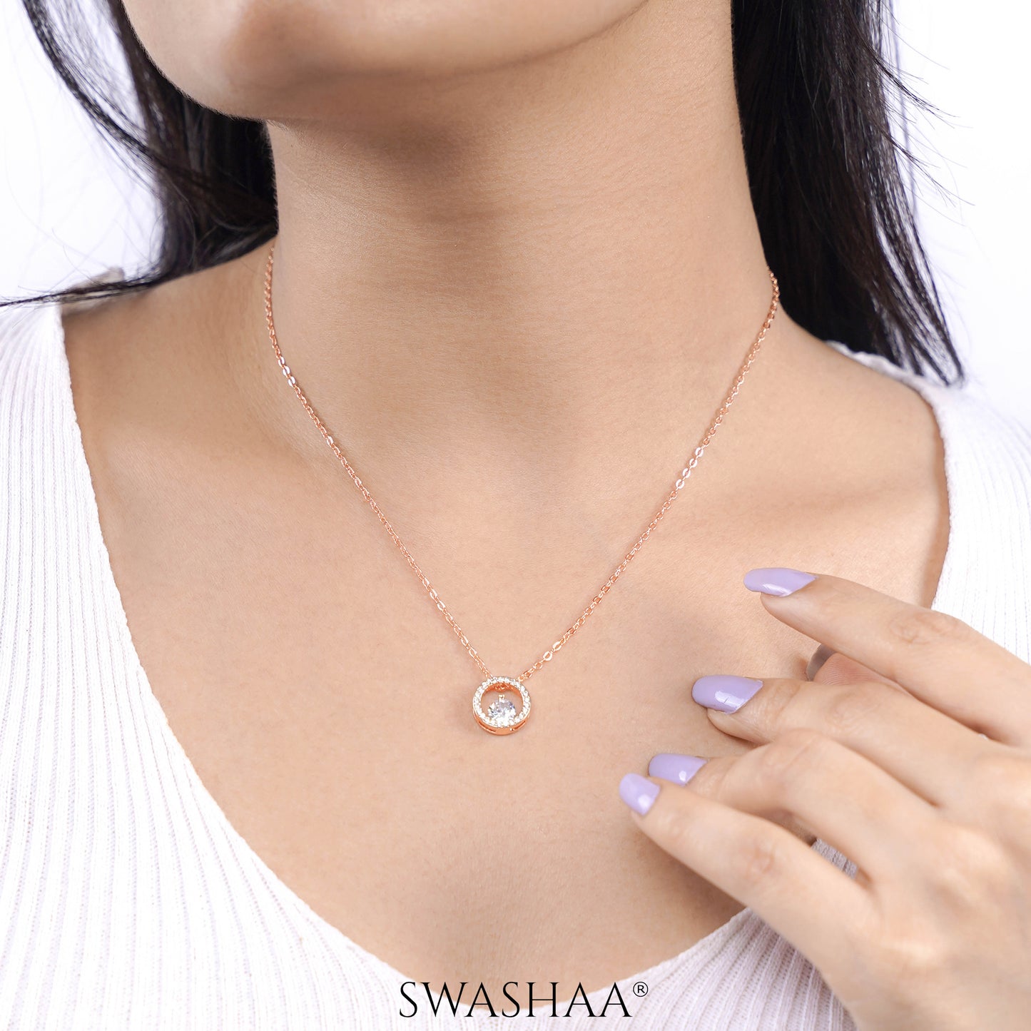 Gemma Rosegold Plated Necklace