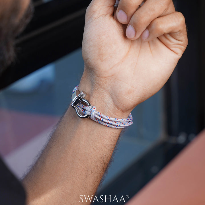 Grey Multi-Wrap Men's Rope Bracelet