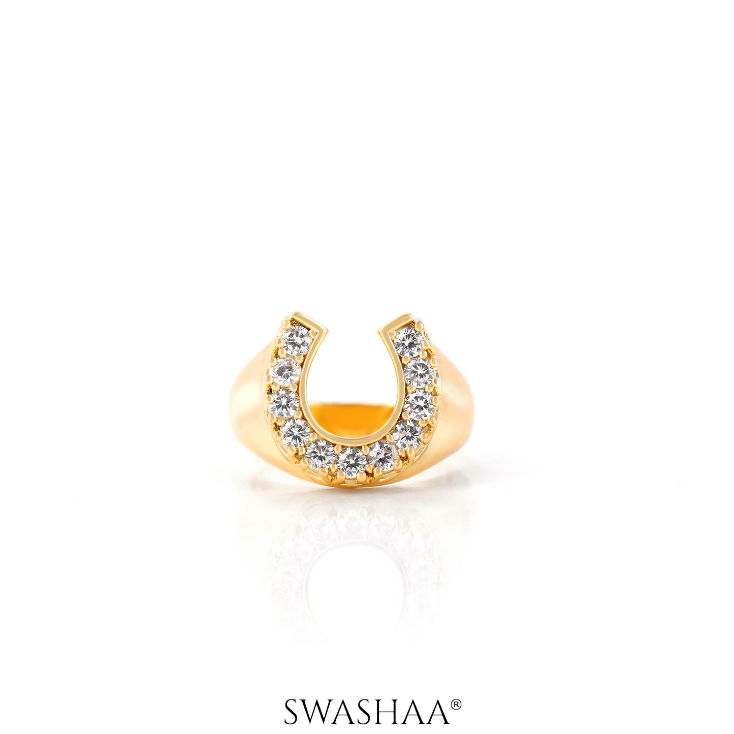 Horseshoe 14K Gold Plated Ring