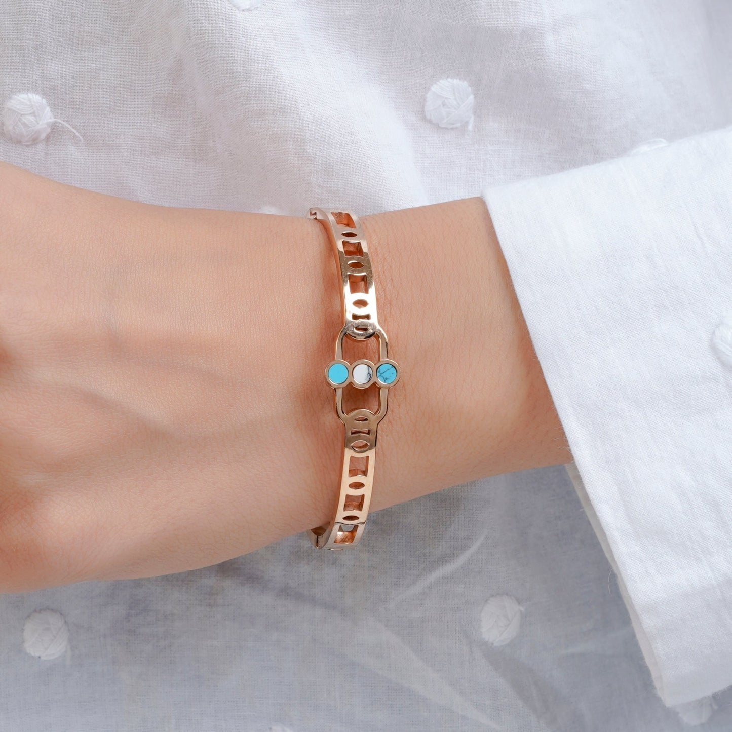 Hylee Rosegold Plated Bracelet