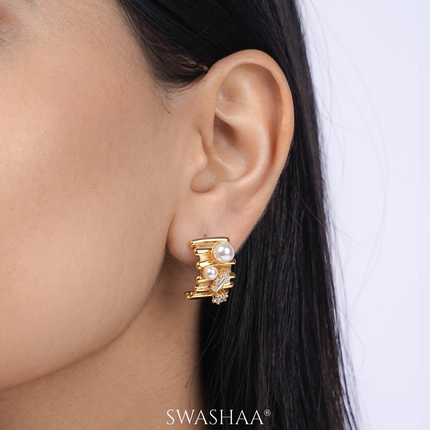 Hanoi Pearl 18K Gold Plated Earrings