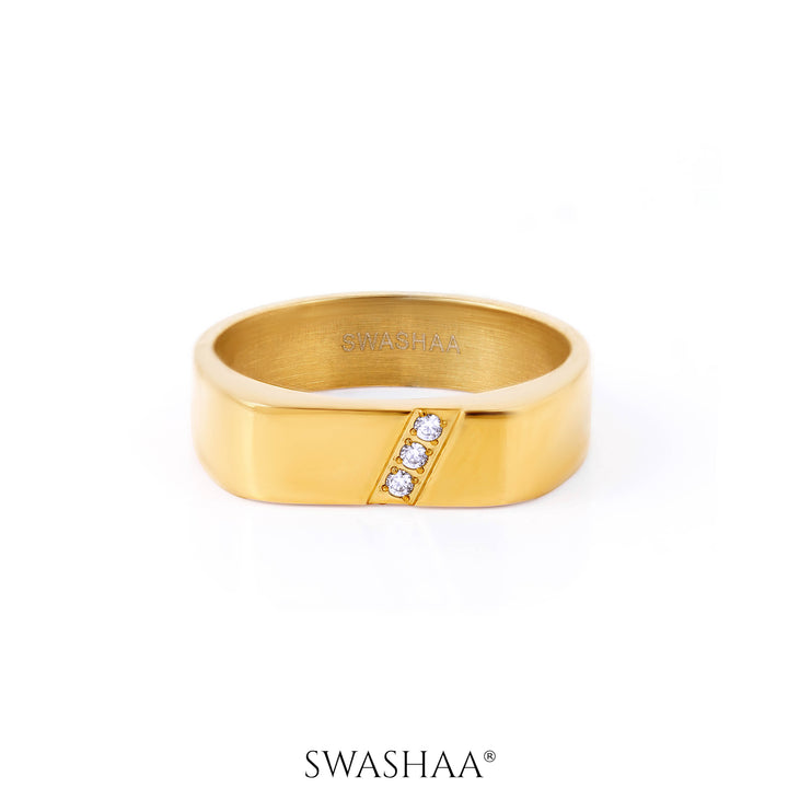 Harward 18K Gold Plated Men's Ring