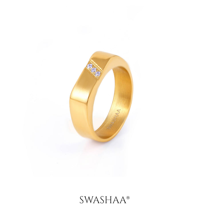 Harward 18K Gold Plated Men's Ring