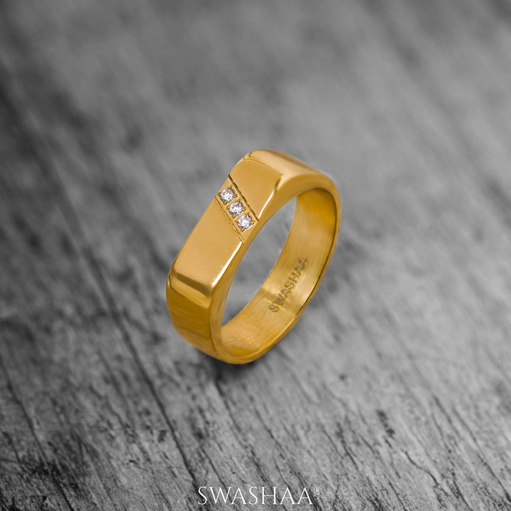 Harward 18K Gold Plated Men's Ring