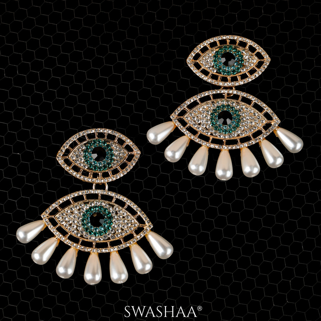 Havana Eye 18K Gold Plated Earrings