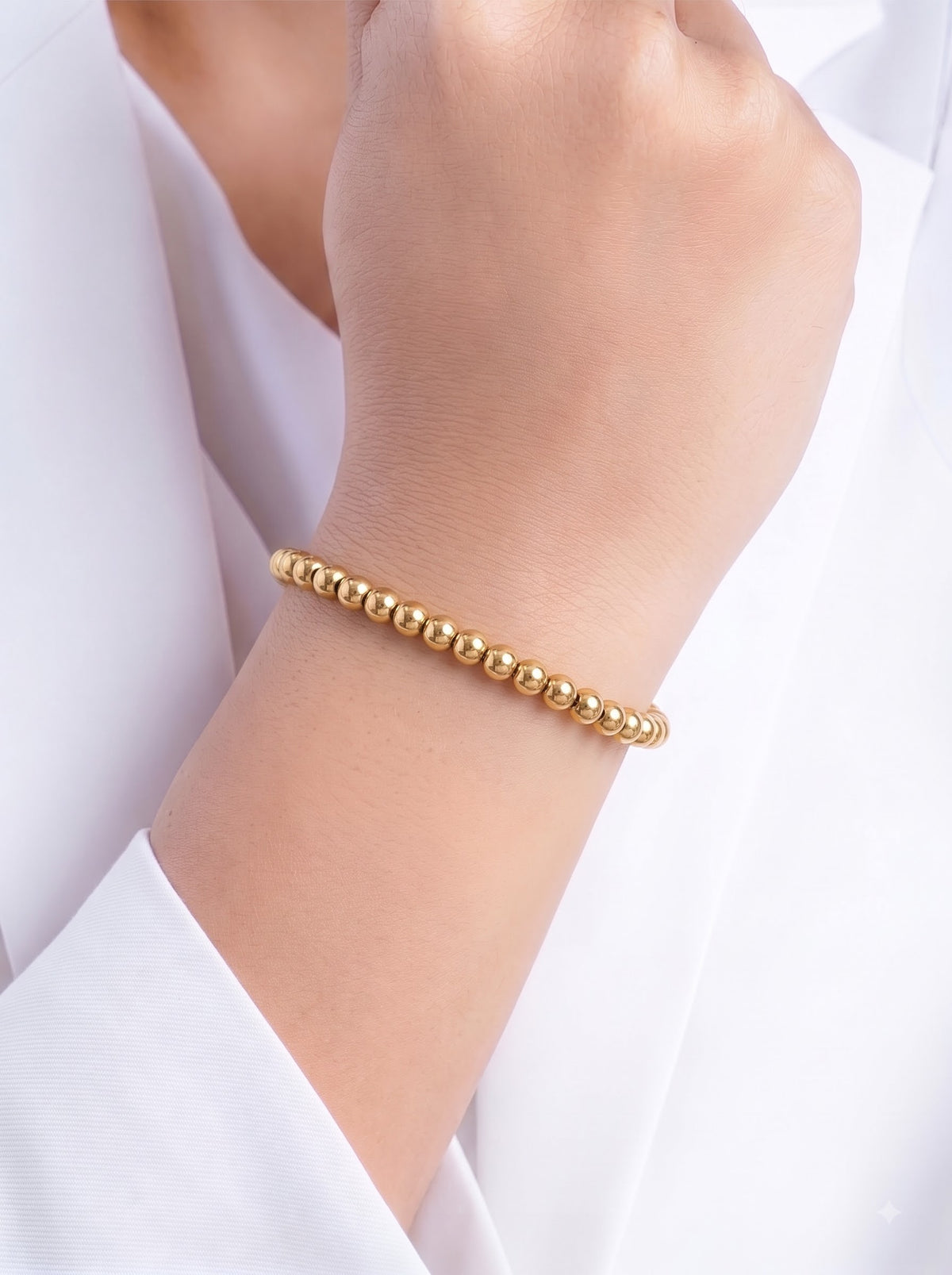 Helmi Beaded 18K Gold Plated Women's Chain Loose Bracelets
