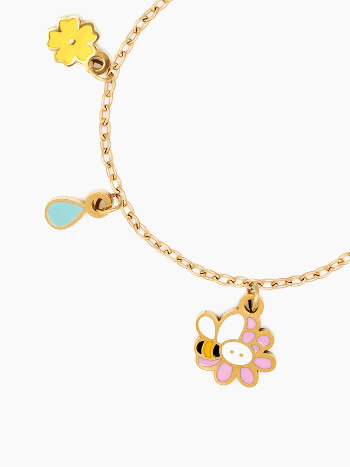Honey Bee Bloom 18K Gold Plated Kid's Bracelets