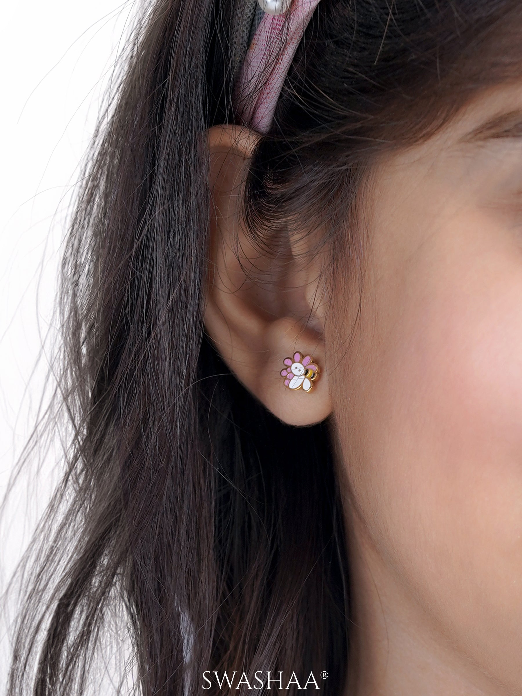 Honey Bee Bloom Charms Kid's Jewelry Set Of 2 Necklace & Earrings