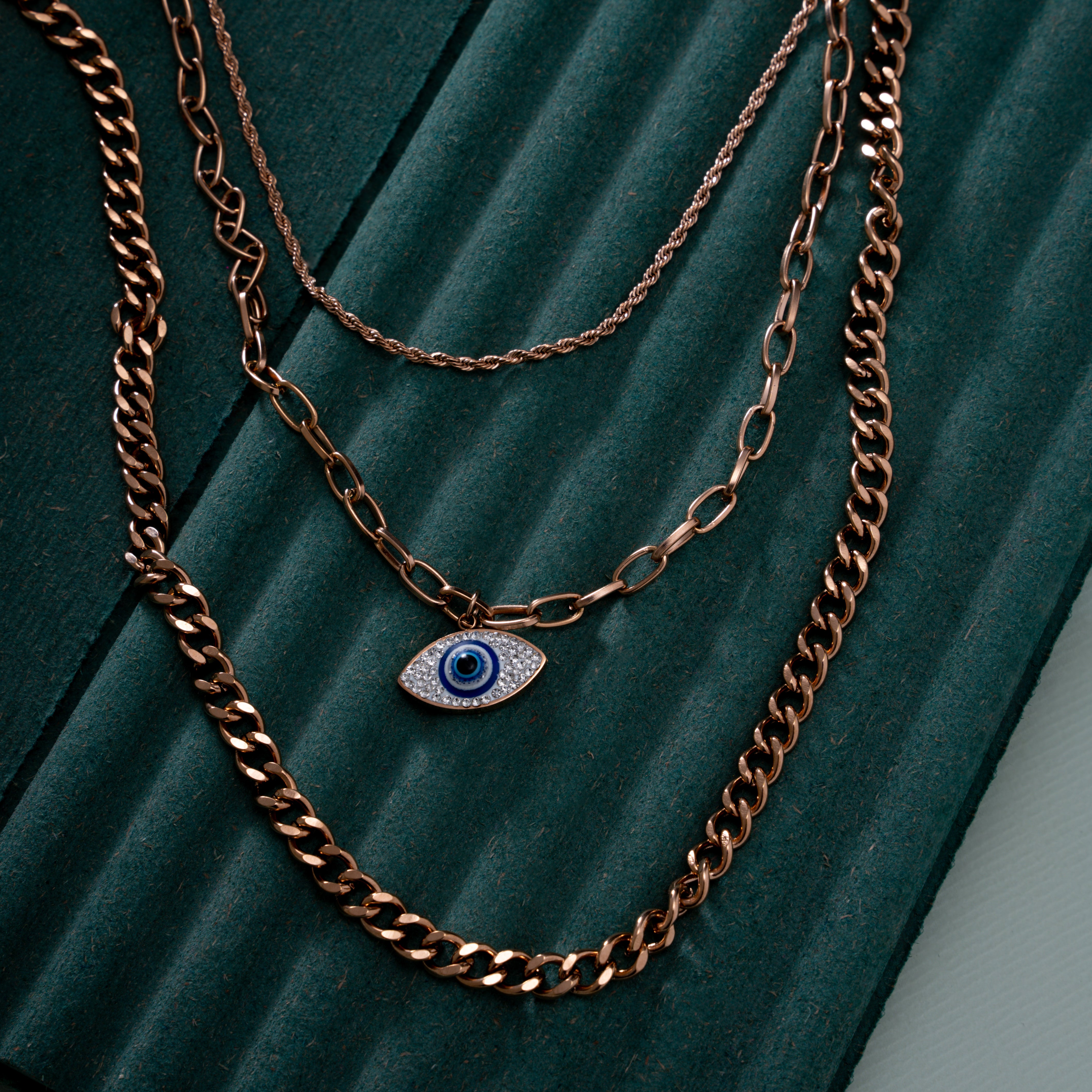 Sydney Rosegold Plated Necklace - Swashaa