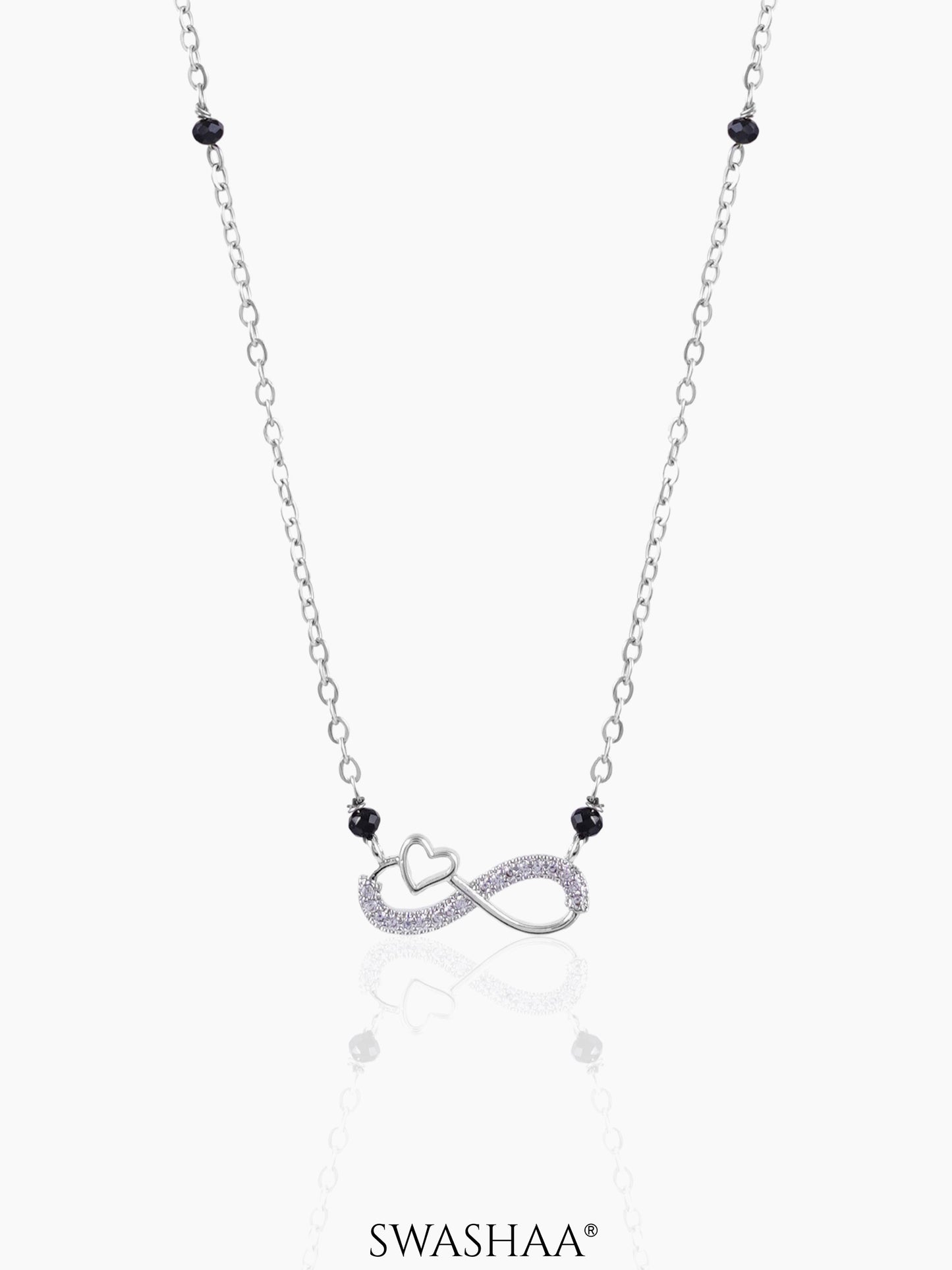 Infinity Diamond Silver Mangalsutra