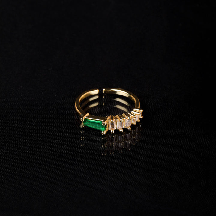 Ingrid Emarald 18K Gold Plated Ring