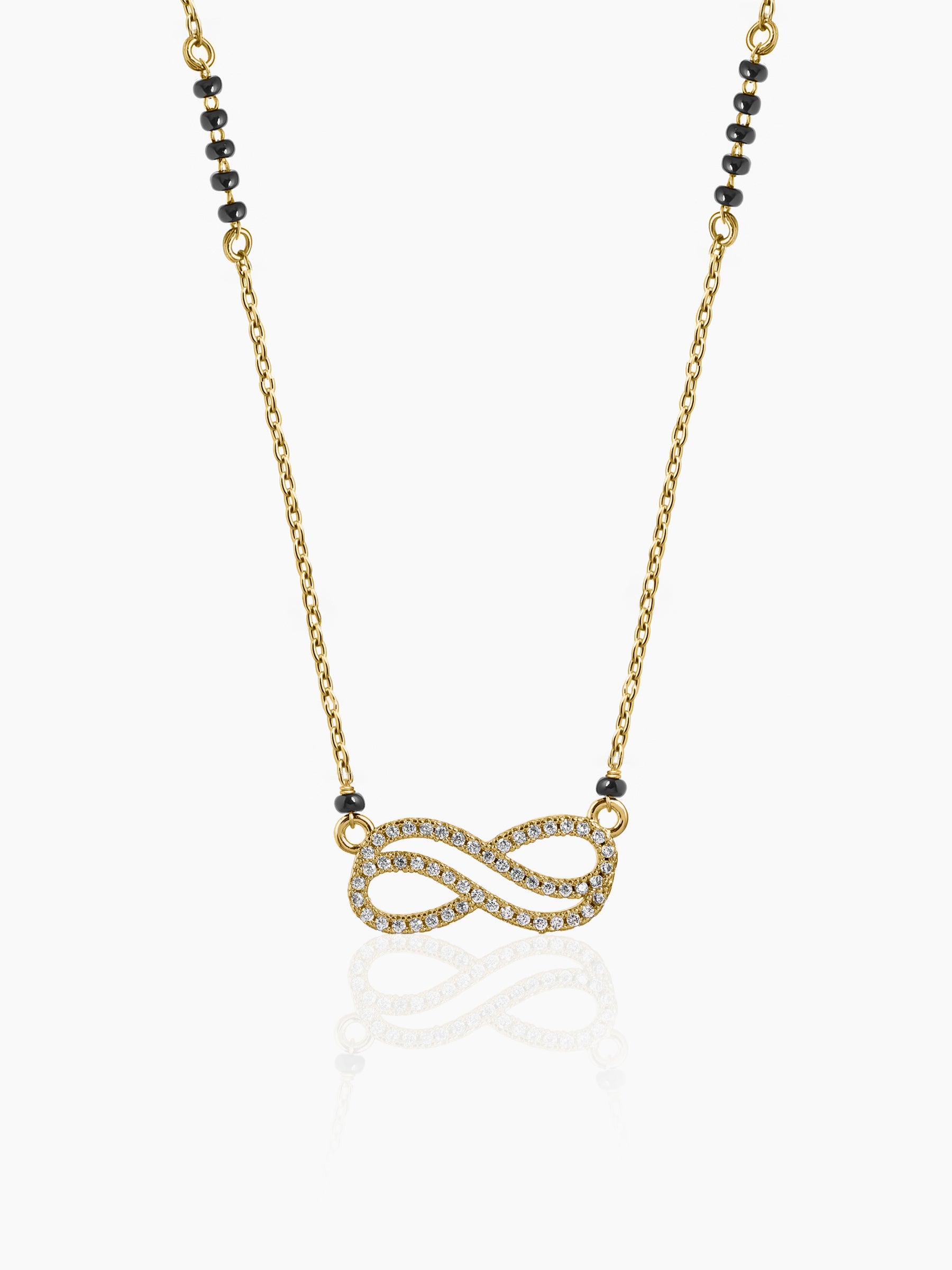 Iraani Infinity Diamond 18K Gold Plated Mangalsutra