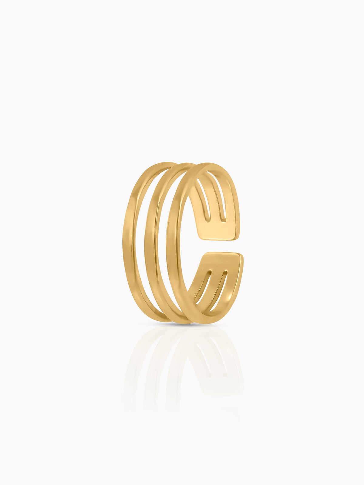 Irya Triple Layered 18K Gold Plated Ring
