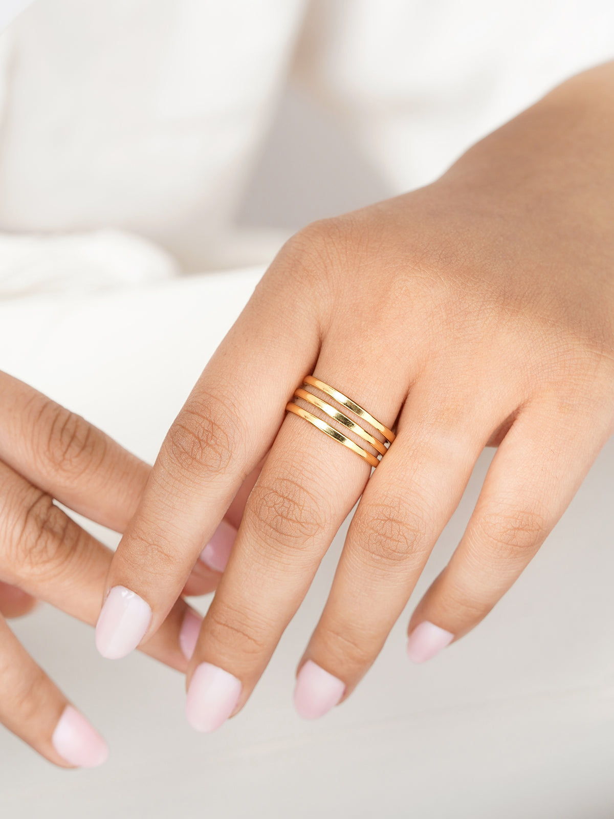 Irya Triple Layered 18K Gold Plated Ring