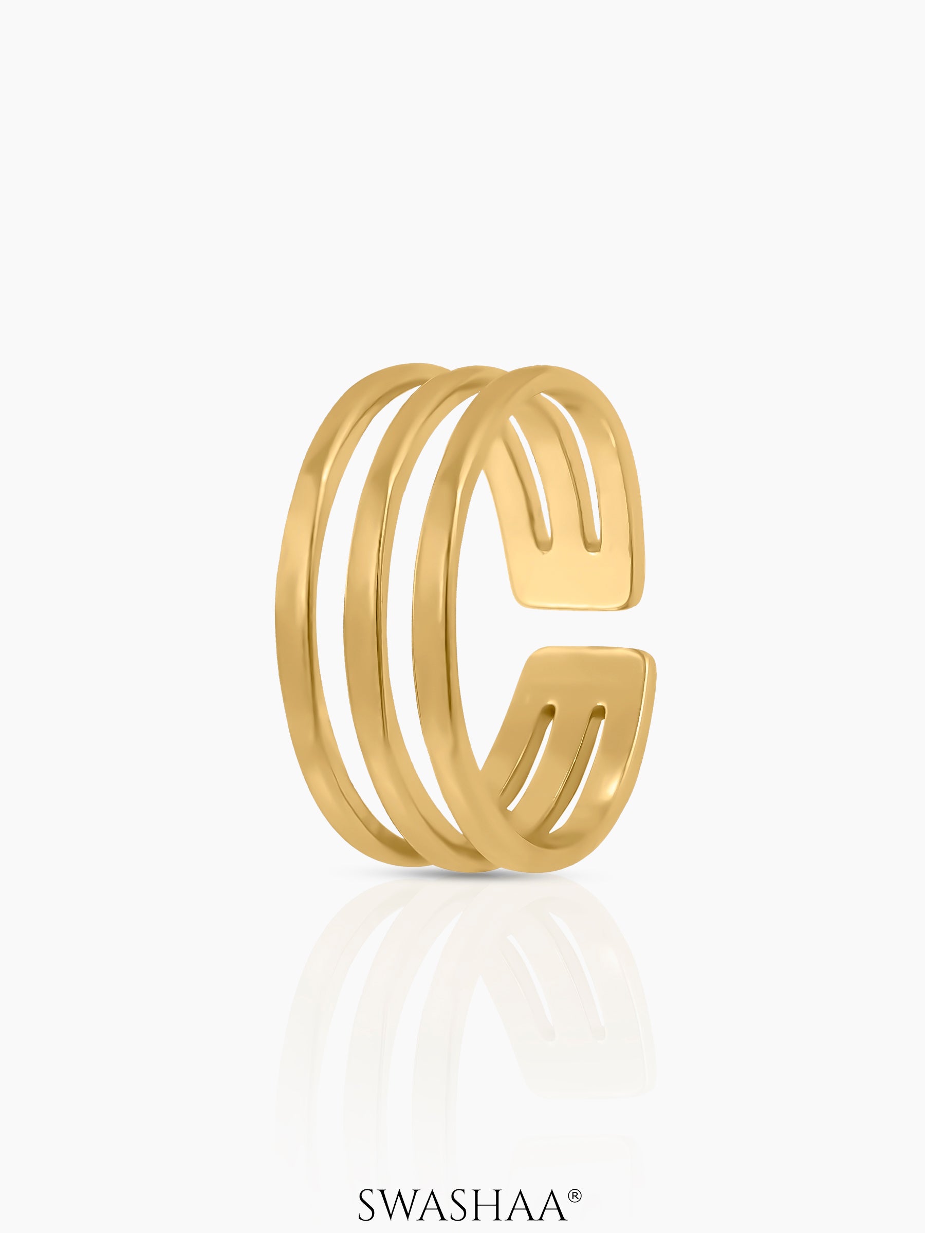 Irya Triple Layered 18K Gold Plated Ring