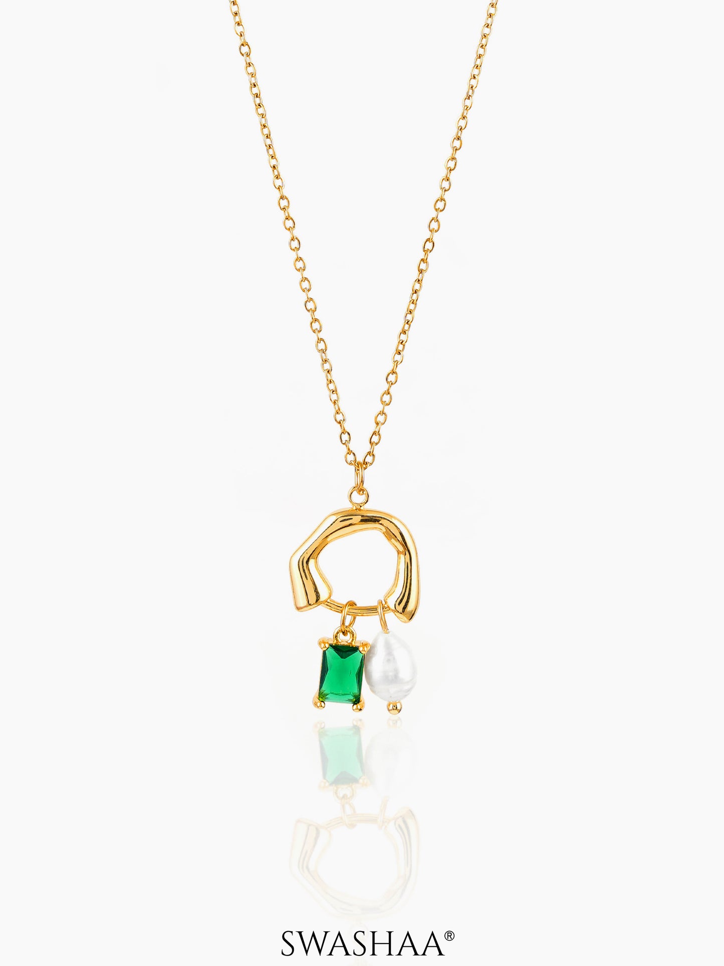 Isolde Pearl 18K Gold Plated Necklace