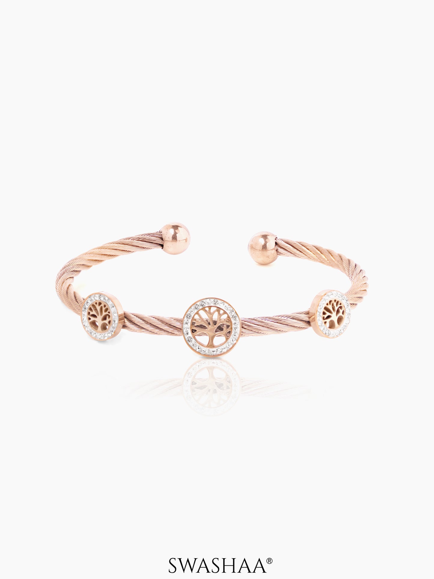 Izalea Lifetree Cuff Rosegold Plated Bracelet