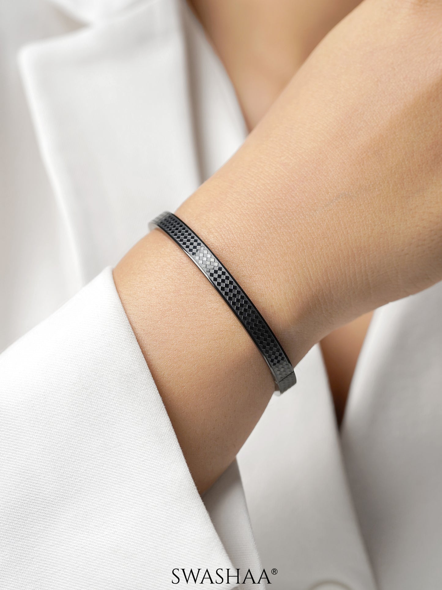 Jaden Pattern Black Bracelet