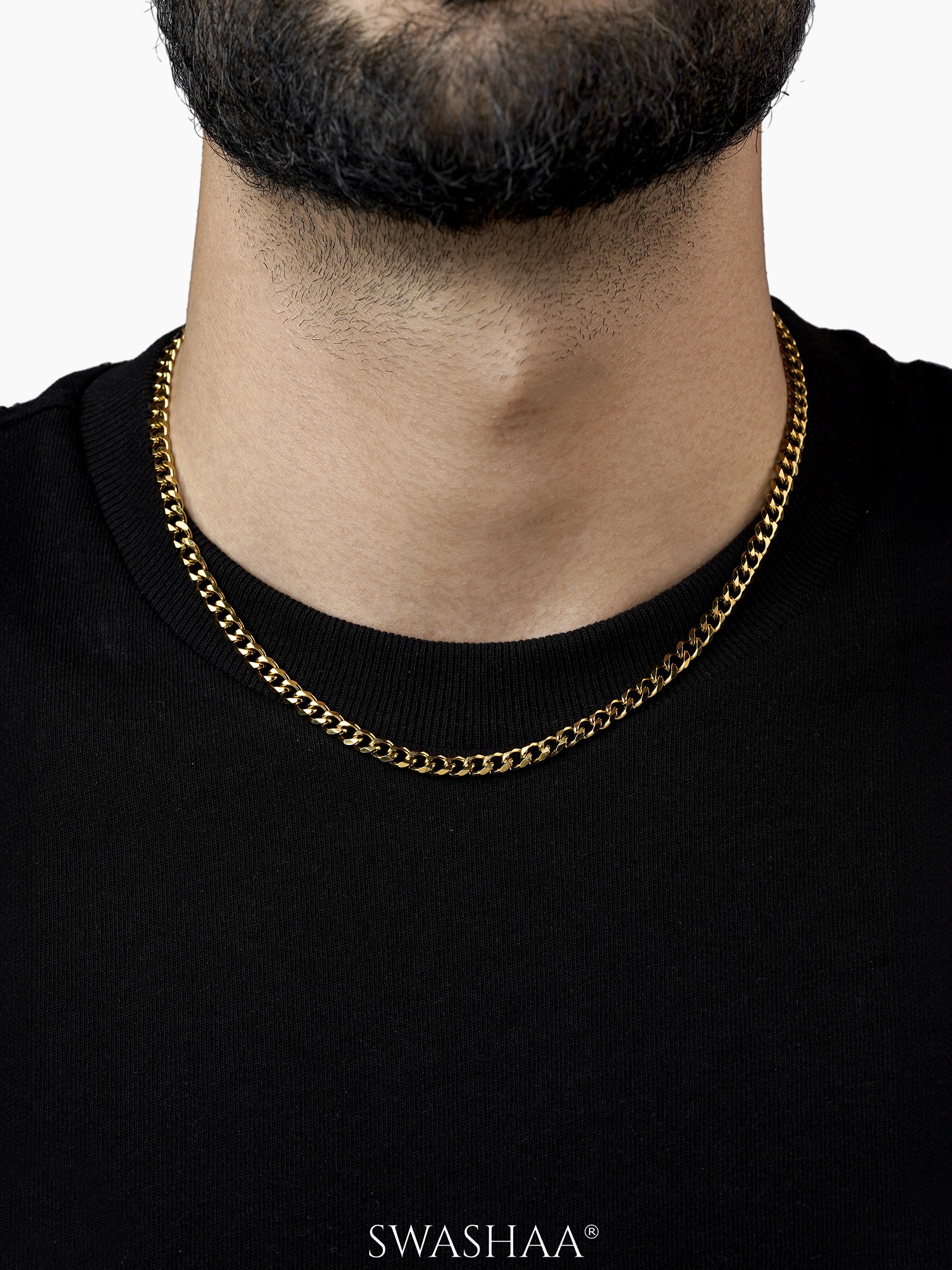 Cuban 18K Gold Plated 5 MM Men's Chain