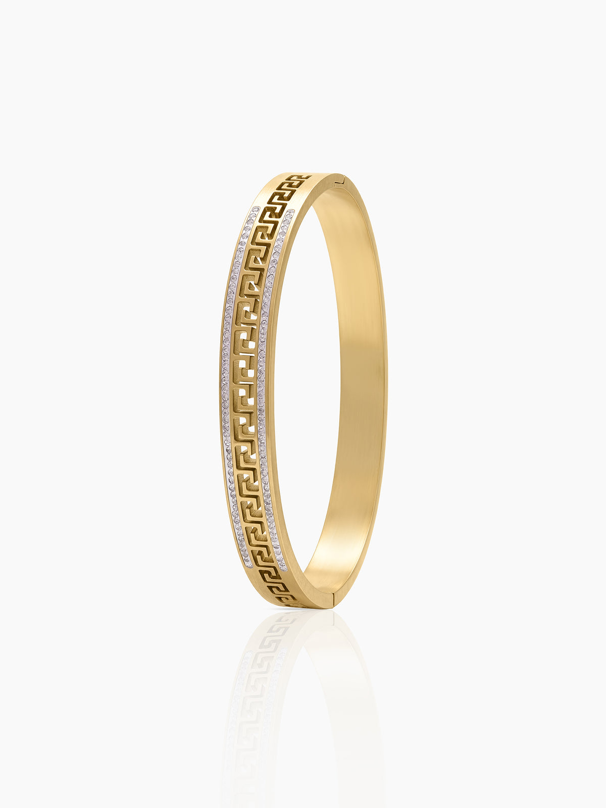 Isabella Diamond 18K Gold Plated Women's Solid Band Bracelets