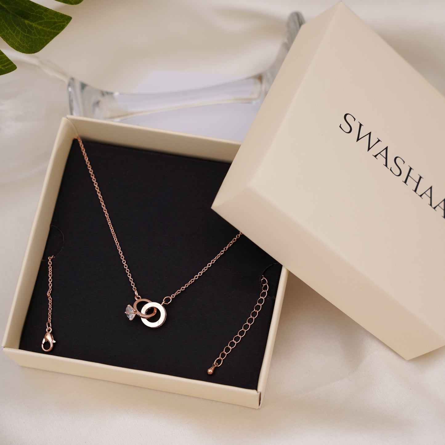 Just Got Hitched Rosegold Plated Necklace