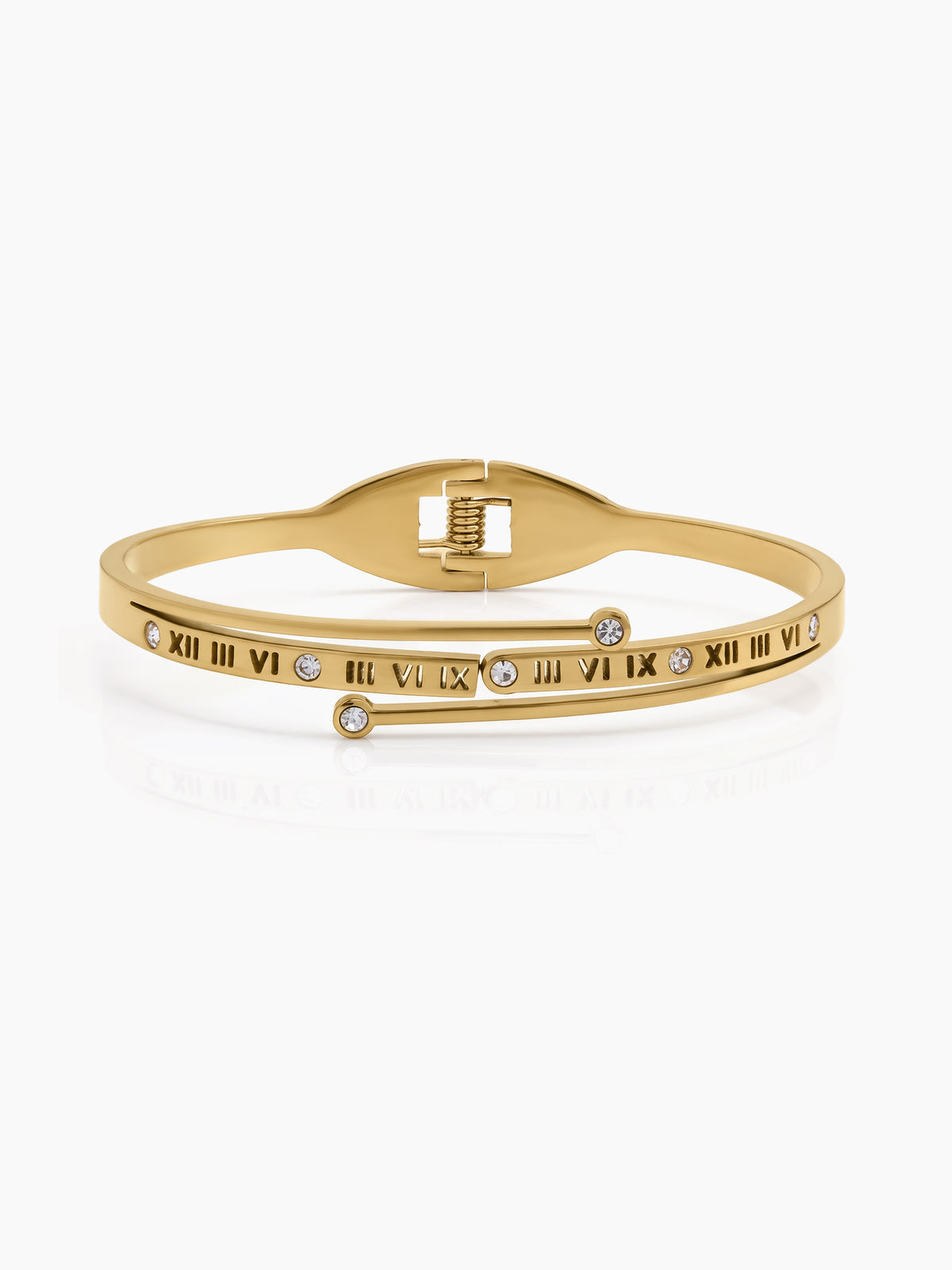 Justina Diamond 18K Gold Plated Women's Solid Band Bracelets