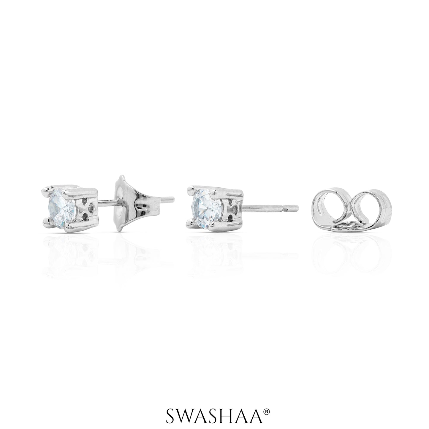 Kael Solitaire Women's Stud Earrings