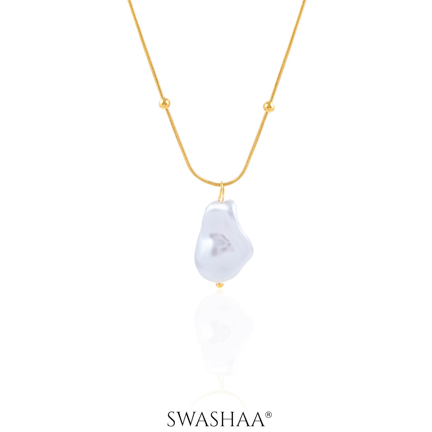 Kaino Pearl 18K Gold Plated Necklace