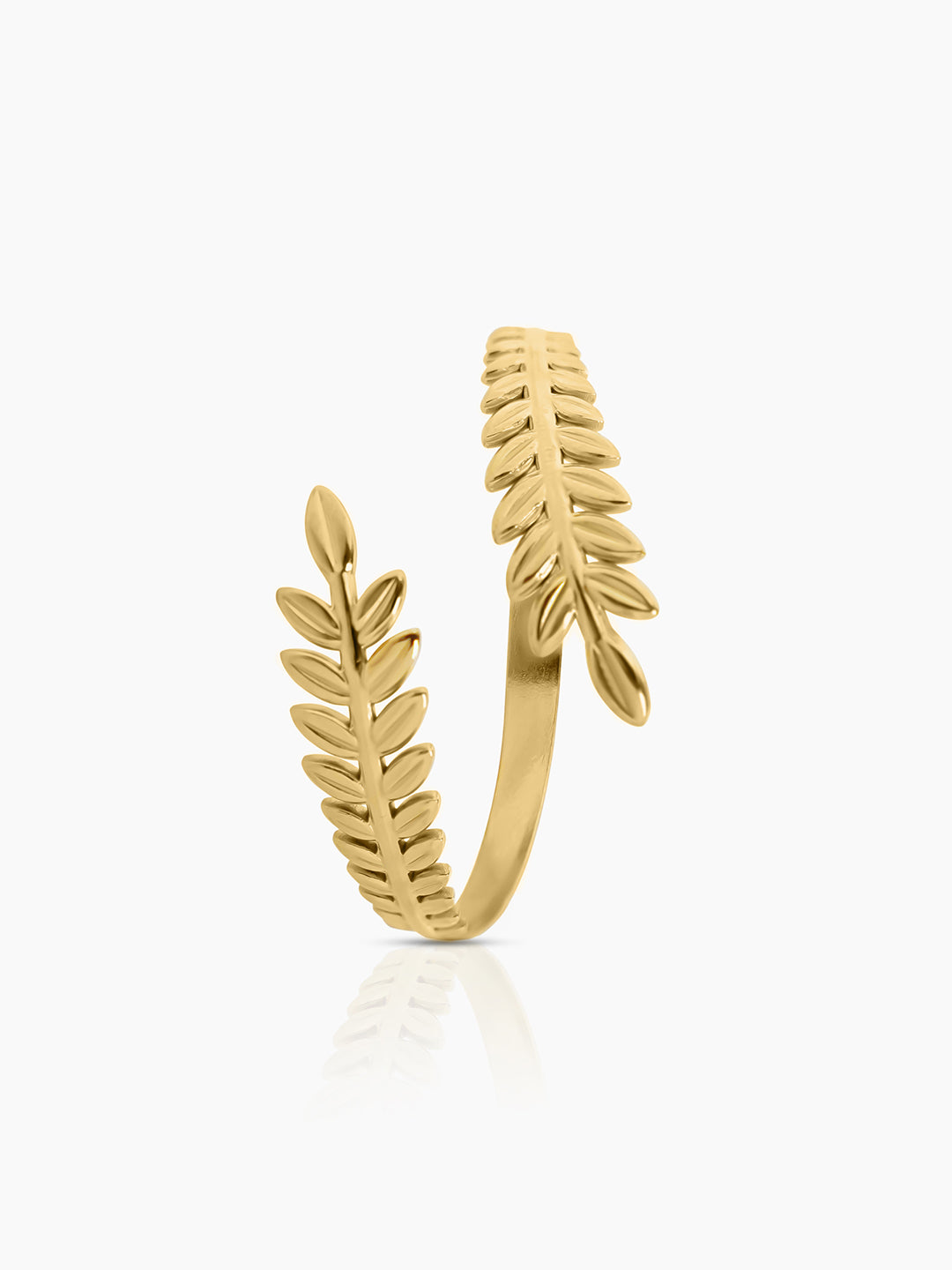 Kelly Double-Sided Leaf 18K Gold Plated Cuff Bracelet