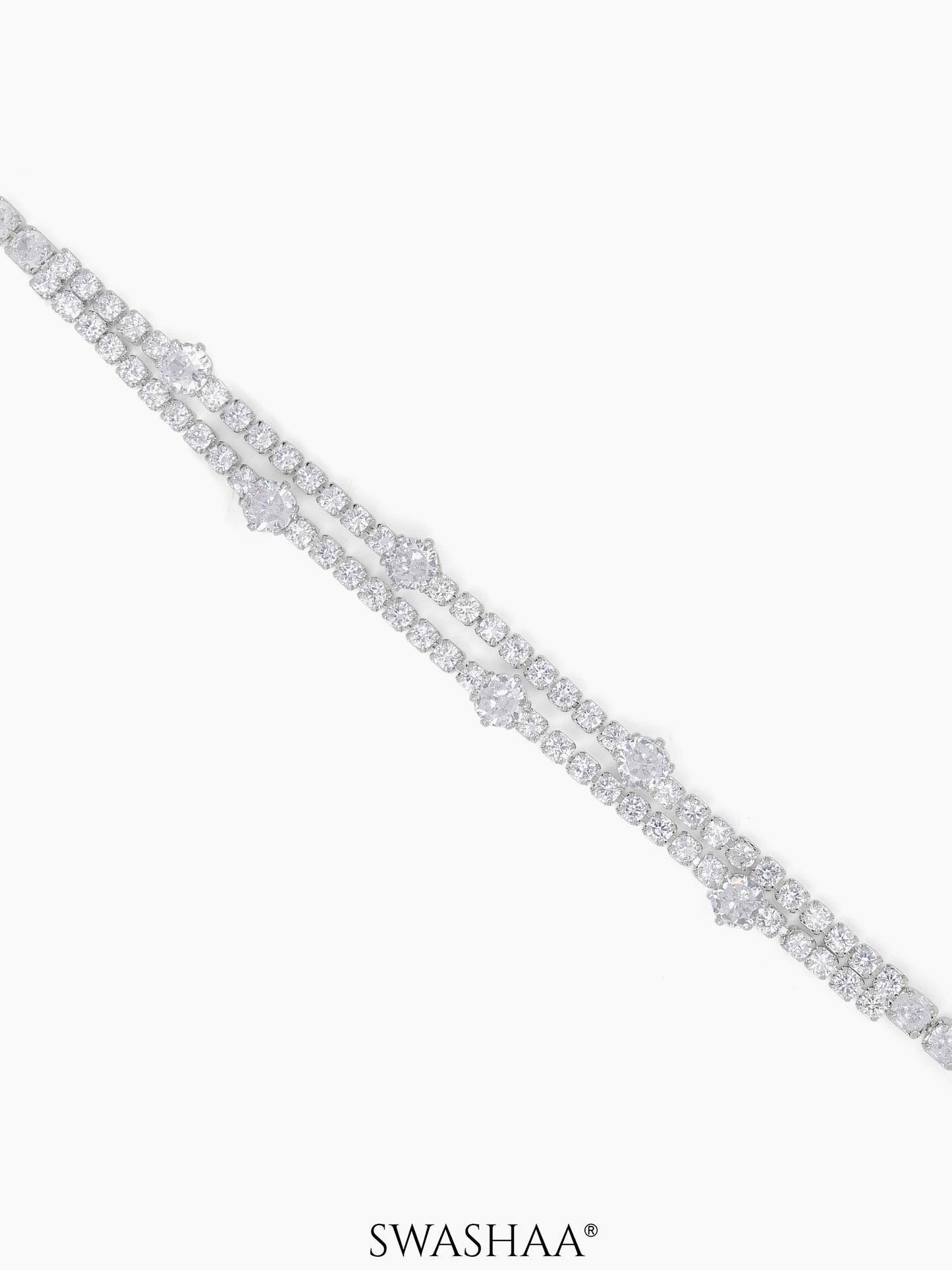 Kia Round Cut Double Layered Tennis Bracelet